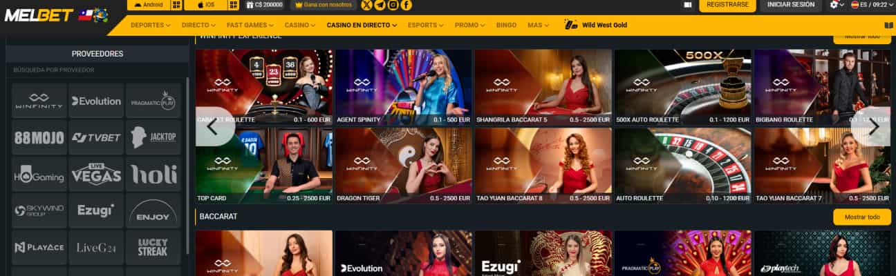 MelBet app de casino