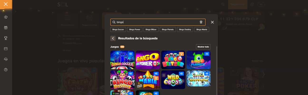 SOL juegos de bingo